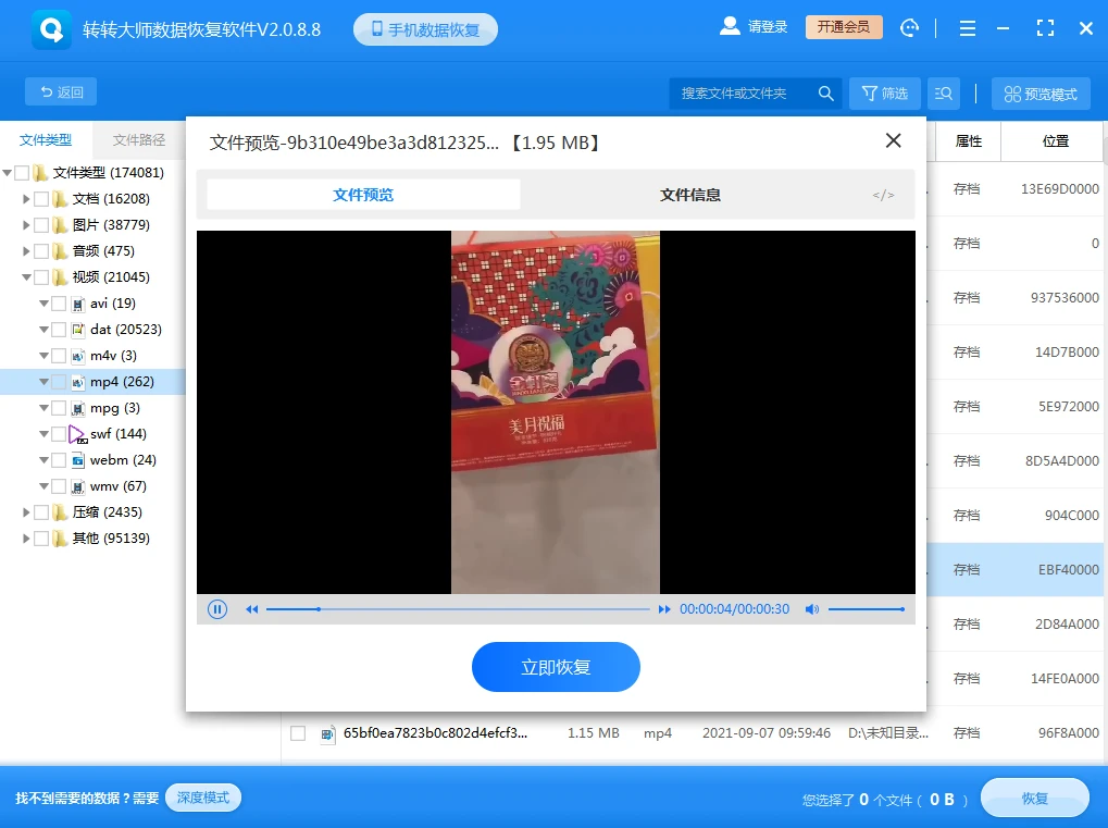 使用专业数据恢复软件步骤五