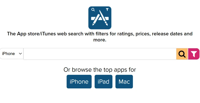 在网页上如何搜索App store（苹果应用商店）的软件