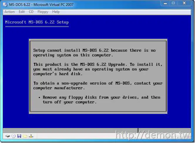 setup cannot install dos2unix centos安装 如何安装dos6.22_安装方法_03