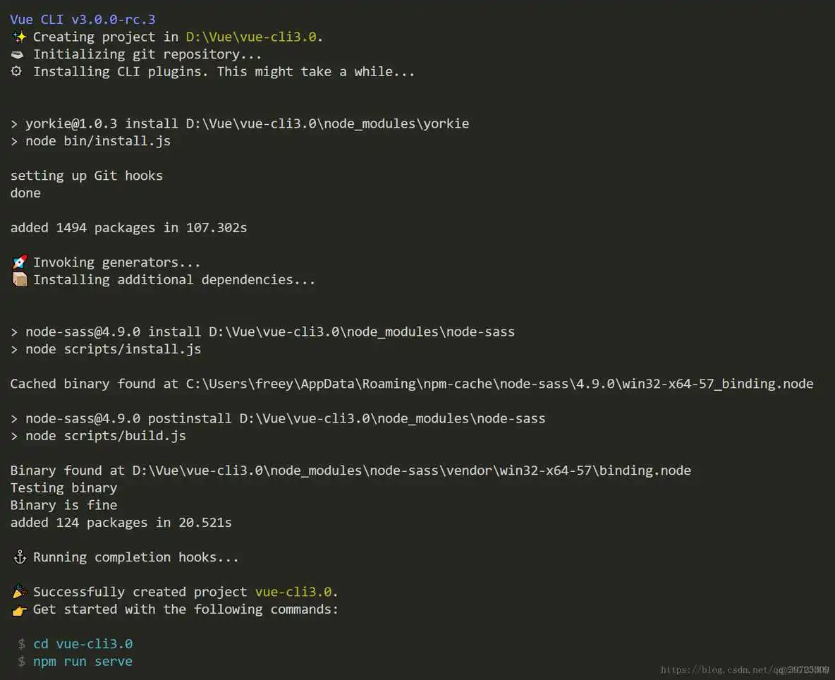 这里写图片描述 vue脚手架安装依赖自动使用yarn vue安装脚手架3.0_css_10