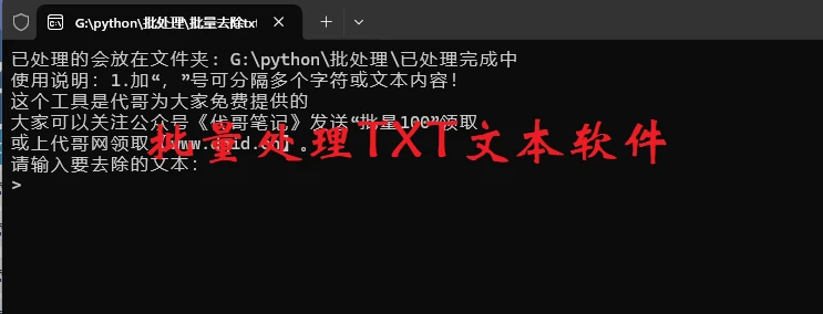批量去除txt指向内容（支持多个文字清除）免费-第1张图片-代哥网推