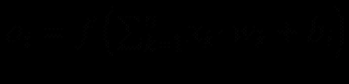 $$ {o}_i=fleft({sum}_{k=1}^n{x}_kcdotp {w}_k+{b}_i
ight) $$