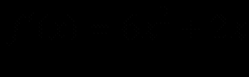 $$ {f}^{prime }(x)=6{x}²+2x $$
