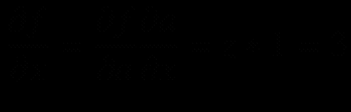 $$ frac{partial f}{partial x}=frac{partial f}{partial a}frac{partial a}{partial x}=zast 1=3 $$