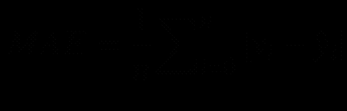 $$ MAE=frac{1}{n}{sum}_{i=0}^nleft|{y}_i-{hat{y}}_i
ight| $$