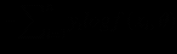 $$ -{sum}_{i=1}^n{y}_i logfleft({x}_i,	heta 
ight) $$