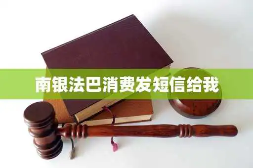 南银法巴消费发短信给我