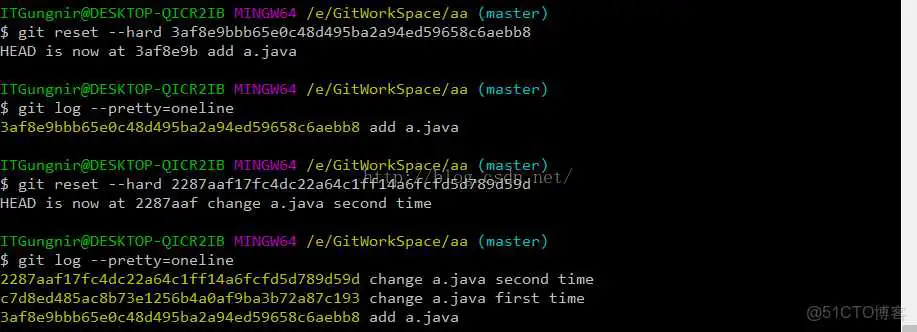 Android git将代码回退到某个版本_版本回退_04