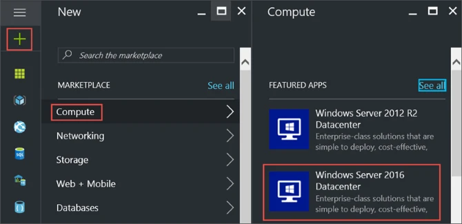 在门户中导航到 Azure VM 映像