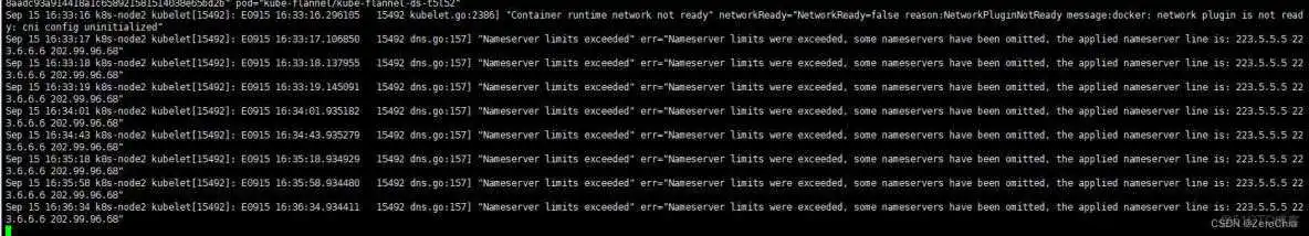 Nameserver limits exceeded kubectl容器找不到 kubelet.go node not found_问题排查_05