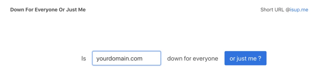 Down For Everyone or Just Me网站