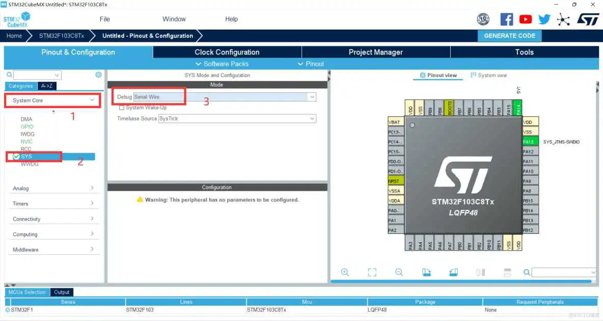 STM32Cubemx串口奇校验_单片机_05