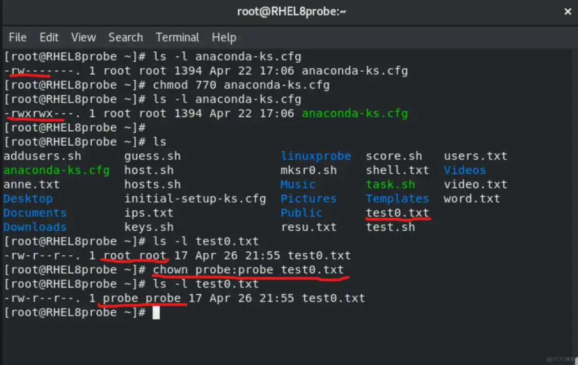 RHEL8用户身份与文件权限-Linux就这么学5_普通用户_15