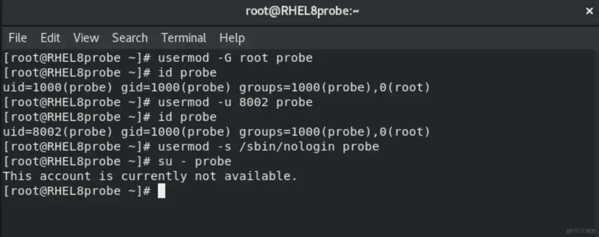 RHEL8用户身份与文件权限-Linux就这么学5_普通用户_05