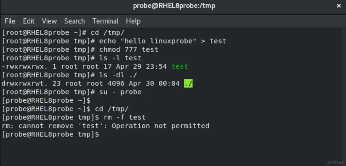 RHEL8用户身份与文件权限-Linux就这么学5_文件名_18