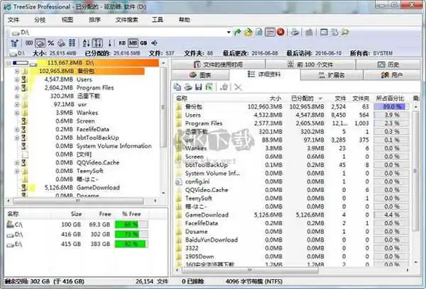 TreeSize（磁盘数据管理工具）
