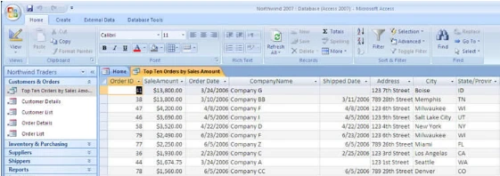 要导出的数据表