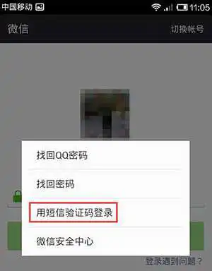 手机验证码登录