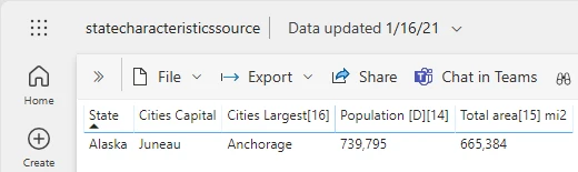 显示 Power BI Desktop 跨报表钻取目标的屏幕截图。