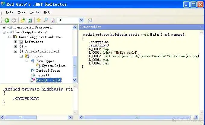 转载文章----IL反编译利器——Ildasm.exe和Reflector.exe:_反编译_02